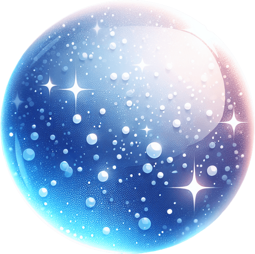 Frozen round ball sparkling with effects.
Single Game Texture. In-Game asset. 2d. Blank background. High contrast. No shadows.
