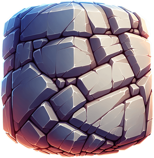 2d stone transparent background.
Single Game Texture. In-Game asset. 2d. Blank background. High contrast. No shadows.