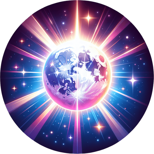 shining moon.
Single Game Texture.  In-Game asset.  2d.  Blank background.  High contrast.  No shadows