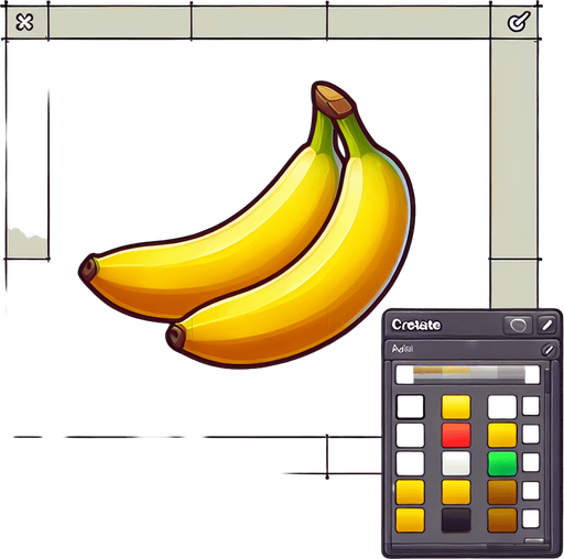 A couple of bananas.
Single Game Texture. In-Game asset. 2d. Blank background. High contrast. No shadows.