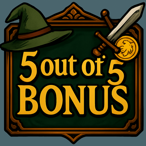 Her şey aynı sadece yazıyı düzenle; "5 out of 5 BONUS"
