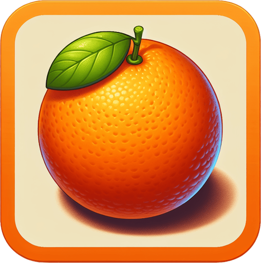 Orange.
In-Game asset.  2d.  Blank background.  No shadows