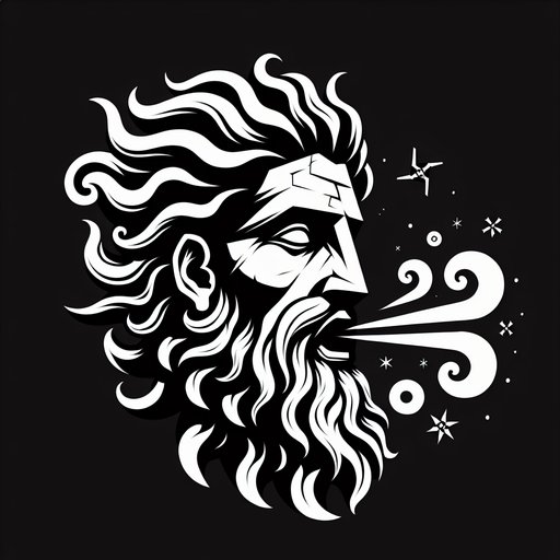 head of the wind god that blows wind on ancient maps, Middle Ages, black and white, wind from the mouth.
Single Game Texture. In-Game asset. 2d. Blank background. High contrast. No shadows.