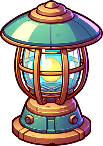 mosquito trap lamp. cartoon..
Single Game Texture. In-Game asset. 2d. Blank background. High contrast. No shadows.