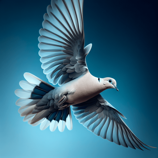 Flying Eurasian Collared Dove