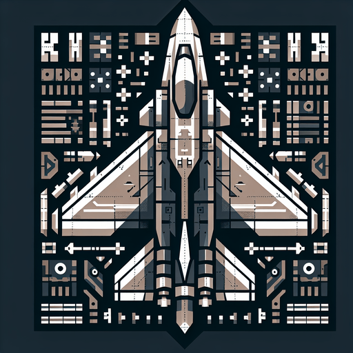 fighter jet.
Single Game Texture. In-Game asset. 2d. Blank background. High contrast. No shadows.