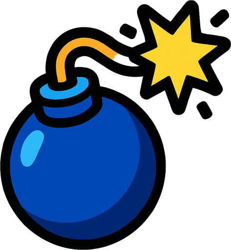 bomba.
In-Game asset.  2d.  High contrast.  No shadows