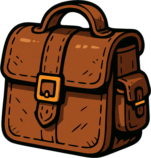 medieval envanter bag.
In-Game asset.  2d.  High contrast.  No shadows