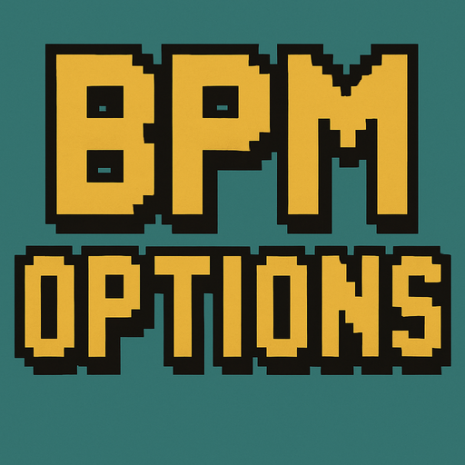 Change writing to the ''BPM OPTIONS'' pixel art