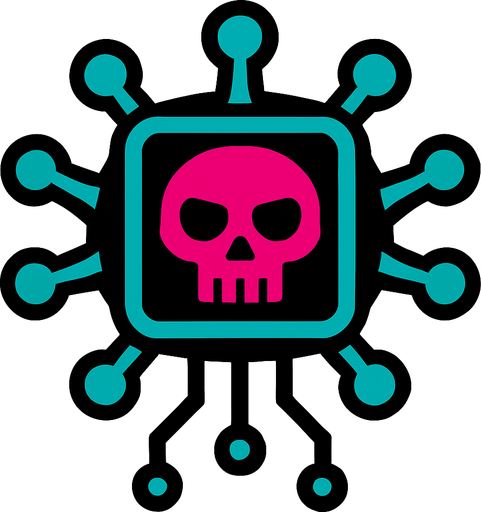 VIRUS TECNOLOGICO.
In-Game asset.  2d.  High contrast.  No shadows