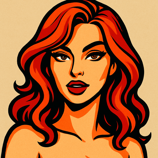 sexy ginger woman head
In-Game asset.  2d.  High contrast.  No shadows