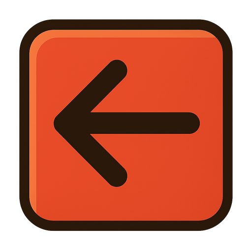 Back button.
In-Game asset.  2d.  High contrast.  No shadows