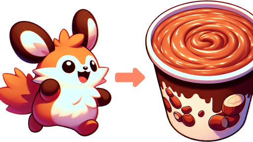 A cute lemming running while holding a nutella cup.
Single Game Texture. In-Game asset. 2d. Blank background. High contrast. No shadows. Cartoon style.