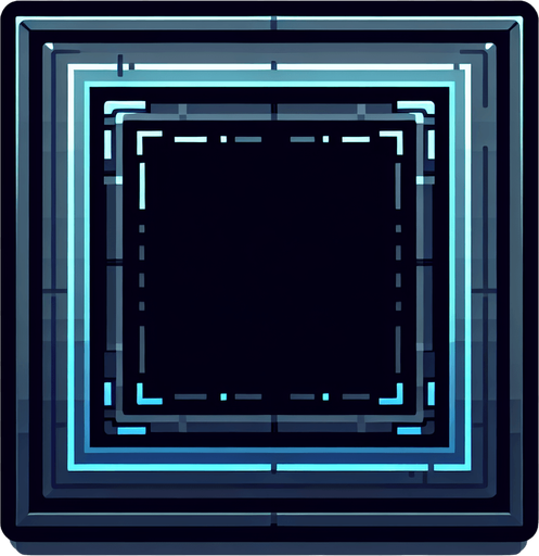 square with Neon dark blue borders, simple, futuristic, 2d.
Single Game Texture. In-Game asset. 2d. Blank background. High contrast. No shadows.
