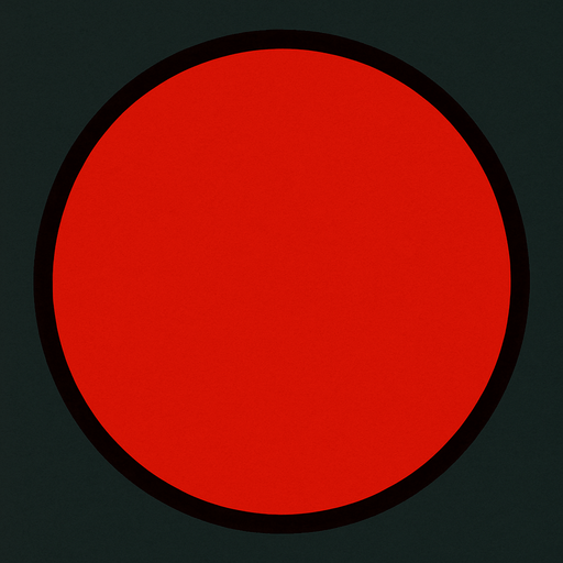 red circle.
In-Game asset.  2d.  High contrast.  No shadows