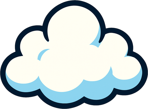 cloud.
In-Game asset.  2d.  High contrast.  No shadows