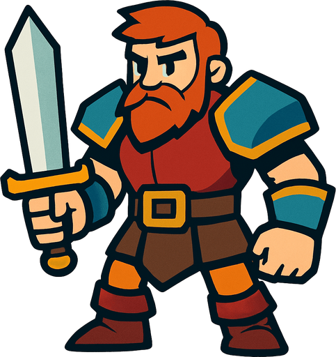 game Charakter.
In-Game asset.  2d.  High contrast.  No shadows