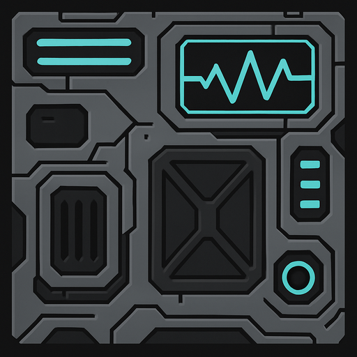 Sci-fi wall.
In-Game asset.  2d.  High contrast.  No shadows