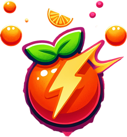 powerup frenzy used in fruit ninja game.
Single Game Texture.  In-Game asset.  2d.  Blank background.  High contrast.  No shadows
