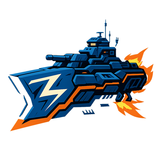 unreal engine image side right body view angle space battle ship thunder style.
In-Game asset.  2d.  High contrast.  No shadows