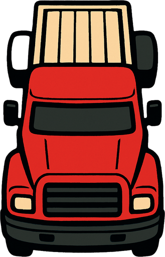 Up view truck.
In-Game asset.  2d.  High contrast.  No shadows