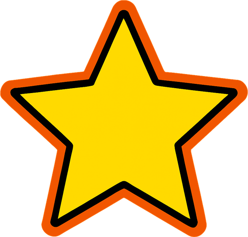 Star.
In-Game asset.  2d.  High contrast.  No shadows