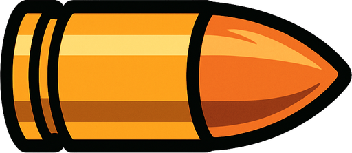 Bullet.
In-Game asset.  2d.  High contrast.  No shadows