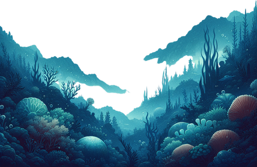 under water background.
Single Game Texture.  In-Game asset.  2d.  Blank background.  High contrast.  No shadows