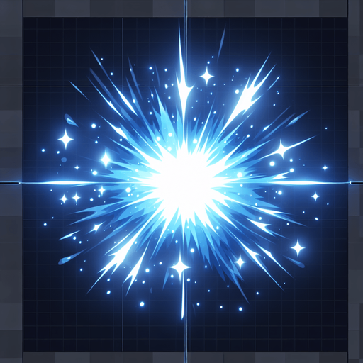magic projectile impact effect.
Single Game Texture.  In-Game asset.  2d.  Blank background.  High contrast.  No shadows