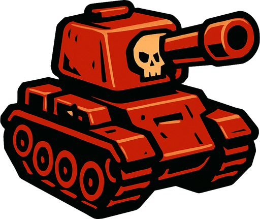 enemy tank.
In-Game asset.  2d.  High contrast.  No shadows