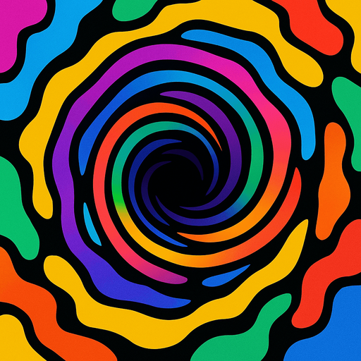 lubang warp penuh warna.
In-Game asset.  2d.  High contrast.  No shadows