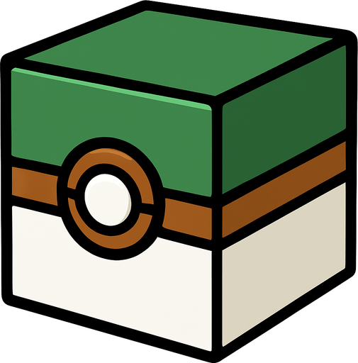 make a cube but like a pokeball and  make it for uncommon one make with green and white and bronze but do diffrently.
In-Game asset.  2d.  High contrast.  No shadows