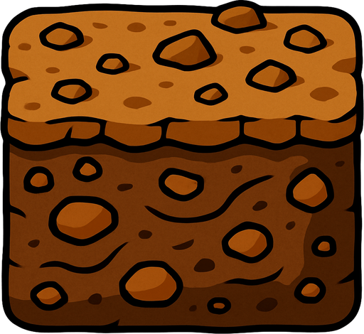 brown soil 2d.
In-Game asset.  2d.  High contrast.  No shadows