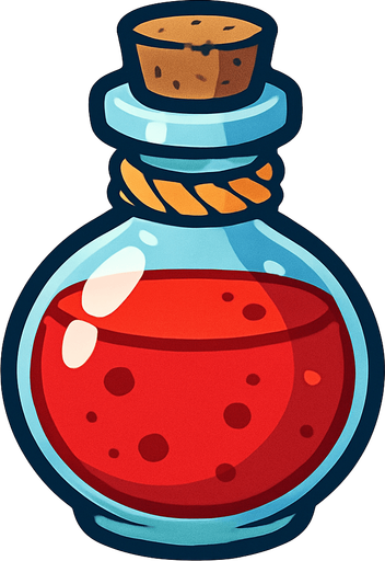 İksir.
In-Game asset.  2d.  High contrast.  No shadows