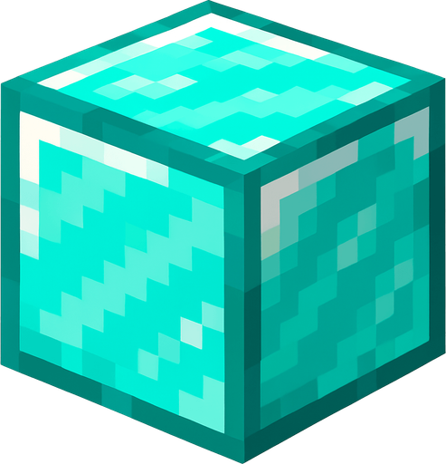 Minecraft Elmas bloğu.
In-Game asset.  High contrast.  No shadows