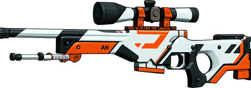 Awp Asimov ekle ve görünüş karikatür olmasın oyundakiyle aynı olsun.
In-Game asset.  2d.  High contrast.  No shadows