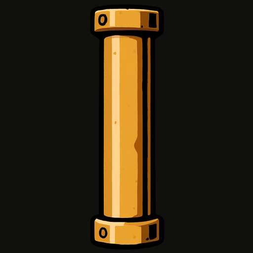 haz una tuberia vertical.
In-Game asset.  2d.  High contrast.  No shadows