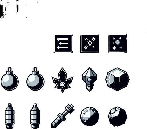 Powerup.
Single Game Texture.  In-Game asset.  2d.  Blank background.  High contrast.  No shadows. 3d