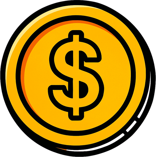 A coin.
In-Game asset.  2d.  High contrast.  No shadows