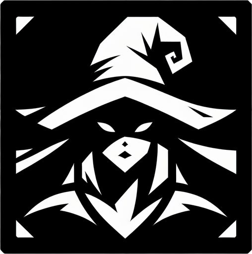 stylized wich head.
Single Game Texture. In-Game asset. 2d. Blank background. High contrast. No shadows.