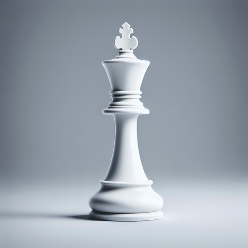 White queen.
Single Game Texture.  In-Game asset.  2d.  Blank background.  High contrast.  No shadows
