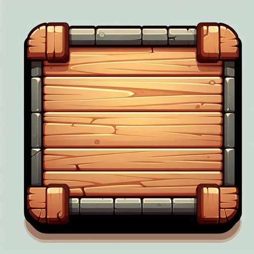 Horizontal wooden rod.
Single Game Texture. In-Game asset. 2d. Blank background. High contrast. No shadows.