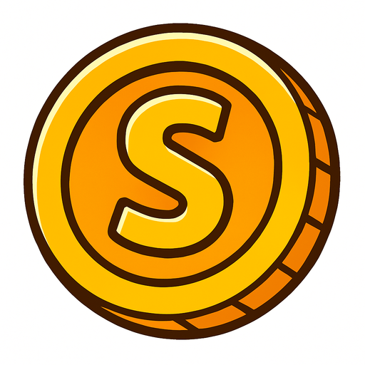 coin.
In-Game asset.  2d.  High contrast.  No shadows