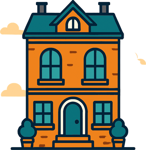 town house.
In-Game asset.  2d.  High contrast.  No shadows