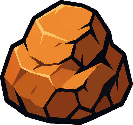Rock.
In-Game asset.  2d.  High contrast.  No shadows