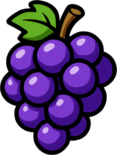 grape.
In-Game asset.  2d.  High contrast.  No shadows