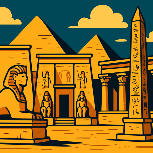ancient egypt for background.
In-Game asset.  2d.  High contrast.  No shadows
