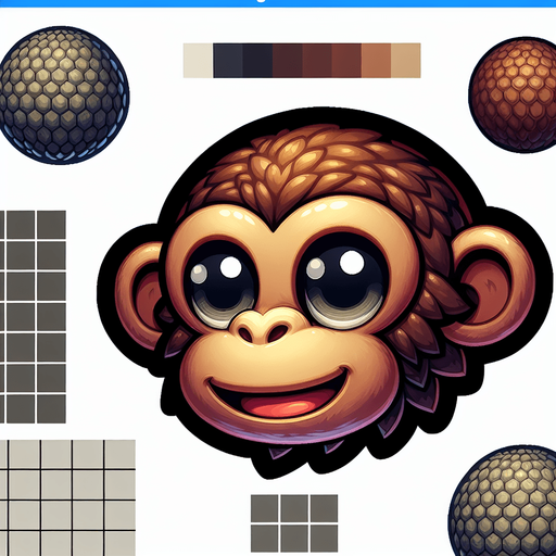 generate a monkey.
Single Game Texture.  In-Game asset.  2d.  Blank background.  High contrast.  No shadows