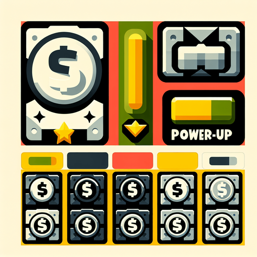 Powerup about cash.
Single Game Texture. In-Game asset. 2d. Blank background. High contrast. No shadows.