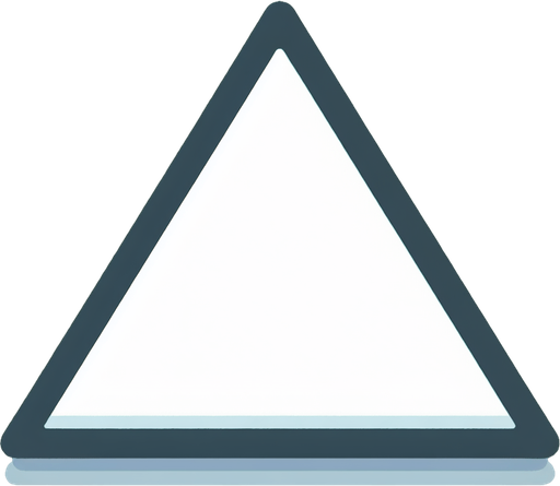 cartoon white triangle.
Single Game Texture. In-Game asset. 2d. Blank background. High contrast. No shadows.